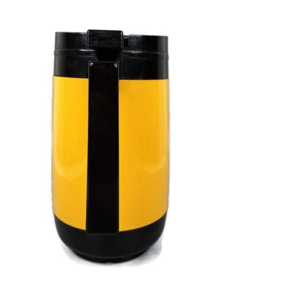 Rubbermaid Insulated Coffee Hot Tea Pitcher 3342 Mustard Black 30 Oz Vintage - Picture 3 of 11